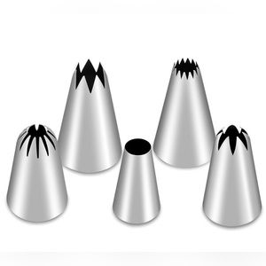 4-PCS Large Piping Tips Set, Stainless Steel Frosting Tips, for Decorating